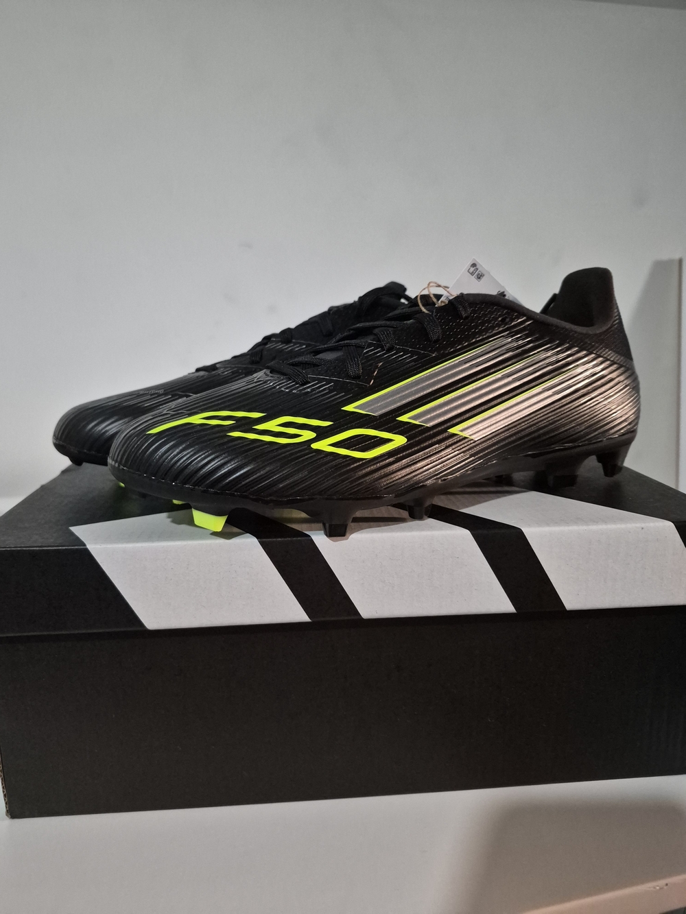 adidas F50 Soccer Cleats in Black and Neon Yellow